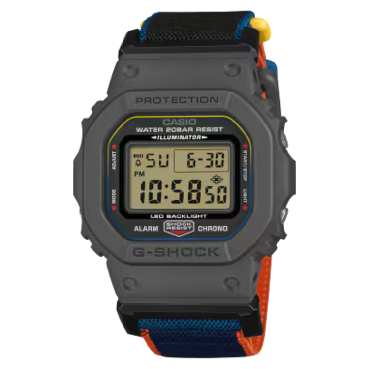 G-SHOCK G-SHOCK DW5600MNC8A2 , More than just style, the cloth band delivers an outstandingly comfortable fit, thanks to polyester that stretches up to 2.7 times.