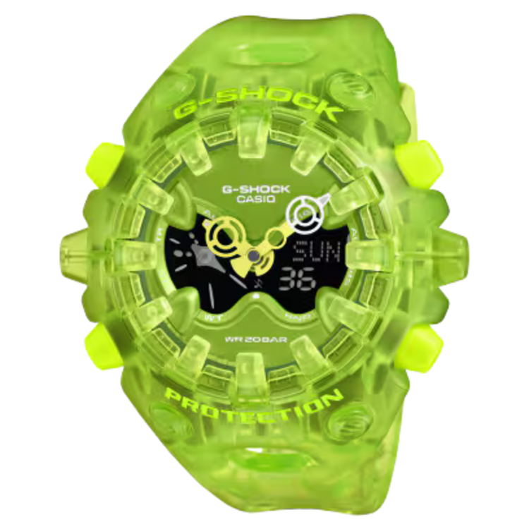 G-SHOCK G-SHOCK GAV01SKE-3A , Indulge your love of G-SHOCK toughness and your appreciation of distinctive design! Check out a whole new GA-V01 reinterpretation of construction and translucent design inspired by tech products from the Y2K era.