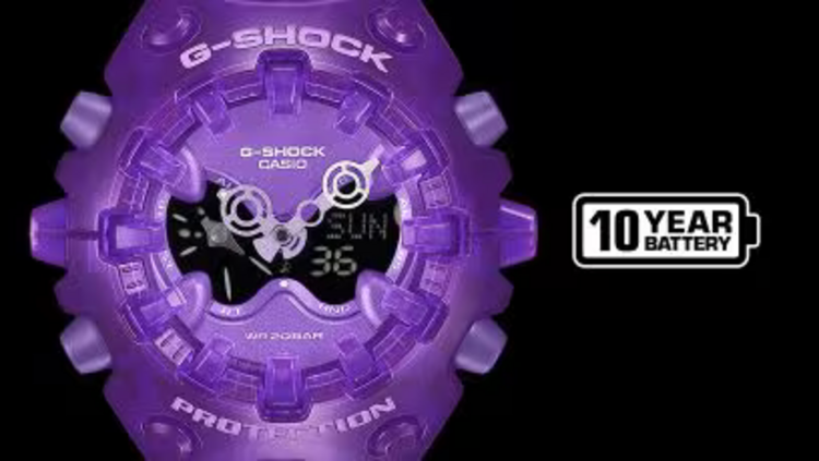 G-SHOCK G-SHOCK GAV01SKE-6A , Indulge your love of G-SHOCK toughness and your appreciation of distinctive design! Check out a whole new GA-V01 reinterpretation of construction and translucent design inspired by tech products from the Y2K era.