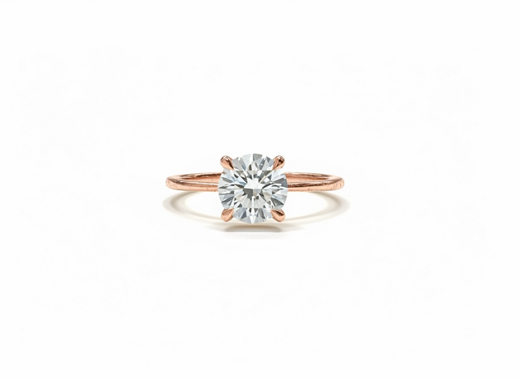 DIAMOND TRADERS INTERNATIONAL (Y)14KR LG 2.01CT RBC SOLITAIRE LAB GROWN IGI CERTIFIED LG638444759 ROSE GOLD