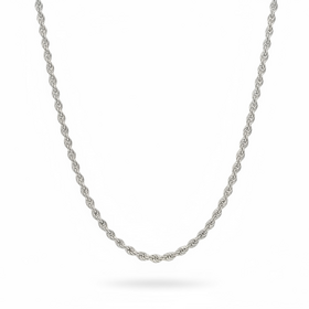 Silver Palace (X)925 RHD PLATED ROPE SILVER DIAMOND CUT ROPE CHAIN NECKLACE