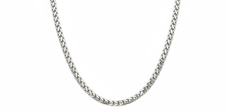 Silver Palace (X)925 FRANCO RHD PLATE SILVER CHAIN NECKLACE
