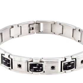 BLACKJACK (Y)BJ STEEL, CARBON FIBER & BLACK ZIRCONIA BRACELET