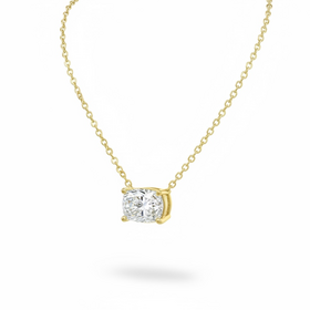 DIAMOND TRADERS INTERNATIONAL (Y)14KY 0.75 LG CUSH GOLD NECKLACE WITH ELONGATED CUSHION LAB GROWN DIAMOND DIAMOND TRADERS INTERNATIONAL (Y)14KY 0.75 LG CUSH GOLD NECKLACE WITH ELONGATED CUSHION LAB GROWN DIAMOND