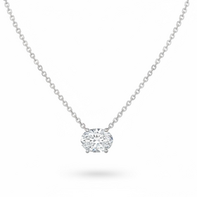 DIAMOND TRADERS INTERNATIONAL (R)14KW .50CT LG OVAL LAB GROWN 14K GOLD NECKLACE DIAMOND TRADERS INTERNATIONAL (R)14KW .50CT LG OVAL LAB GROWN 14K GOLD NECKLACE