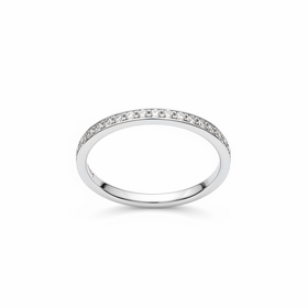 DIAMOND TRADERS INTERNATIONAL (Y)10KW 0.13DIA WHITE GOLD BAND WITH DIAMONDS