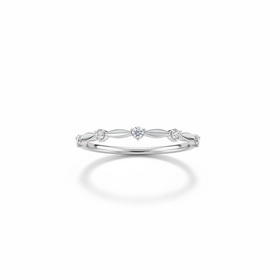 (X)14KW .11DIA FIVE STONE TAPERED 14K WHITE GOLD RING