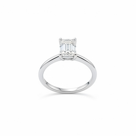DIAMOND TRADERS INTERNATIONAL (Y)14KW 1.0LG IGI SOLITAIRE EMERALD WHITE GOLD RING IGI CERTIFIED VS2 COLOR E DIAMOND TRADERS INTERNATIONAL (Y)14KW 1.0LG IGI SOLITAIRE EMERALD WHITE GOLD RING IGI CERTIFIED VS2 COLOR E