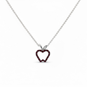 (R)925 .12DIA APPLE PENDANT WITH NATURAL DIAMONDS SET IN SILVER