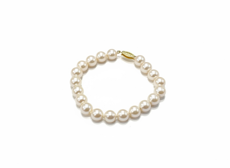 (R)10KY 7IN FW PEARL BRACELET INDIVIDUALLY KNOTTED 7 INCHES LONG