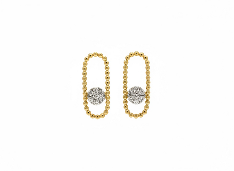 (R)10KY .35DIA PAPERCLIP STYLE EARRING