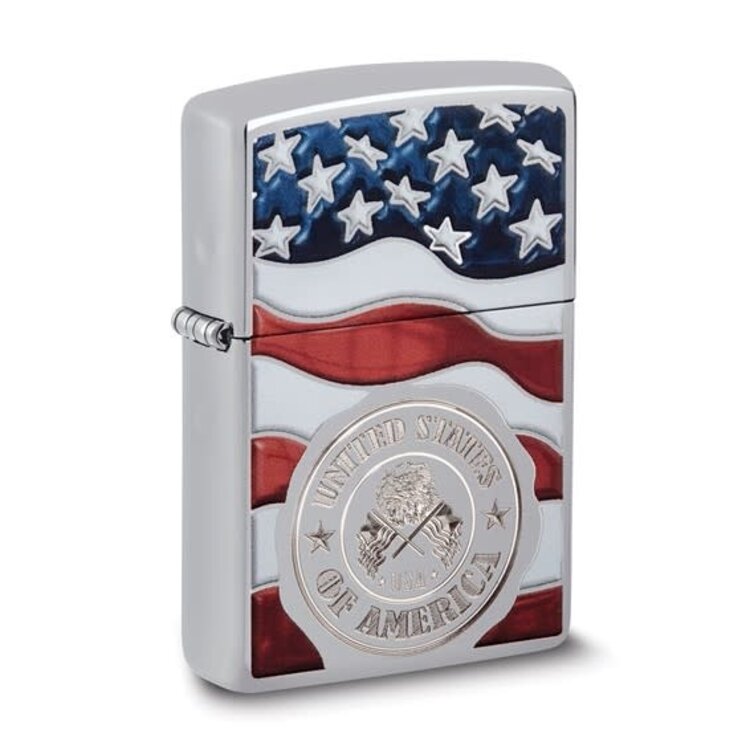 (Y)QG-ZIPPO PATRIOTIC FLAG