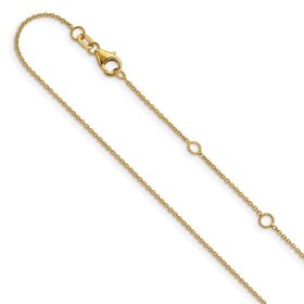 (Y)14KY CABLE 16” ADJUSTABLE TO 18” YELLOW GOLD CHAIN