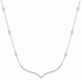 (R)14KW 18” 1.44LG CONTOUR DESIGN PENDANT WITH LAB GROWN DIAMONDS AND BEZEL SET LAB GROWN DIAMONDS ON 18 INCH DIAMOND CUT CHAIN (R)14KW 18” 1.44LG CONTOUR DESIGN PENDANT WITH LAB GROWN DIAMONDS AND BEZEL SET LAB GROWN DIAMONDS ON 18 INCH DIAMOND CUT CHAIN