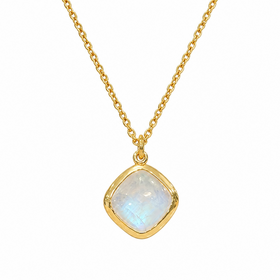 STEPHEN ESTELLE (R)925 14K RAIN MOON VERMEIL CHAIN NECKLACE