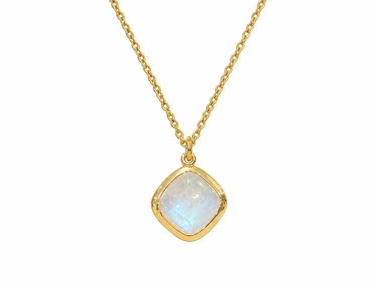 STEPHEN ESTELLE (R)925 14K RAIN MOON VERMEIL CHAIN NECKLACE