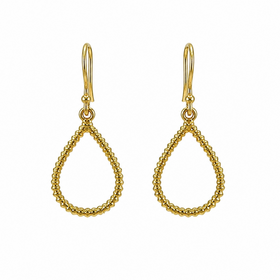 STEPHEN ESTELLE (Y)925 14K VERMEIL ROPE TEARDROP EARRINGS