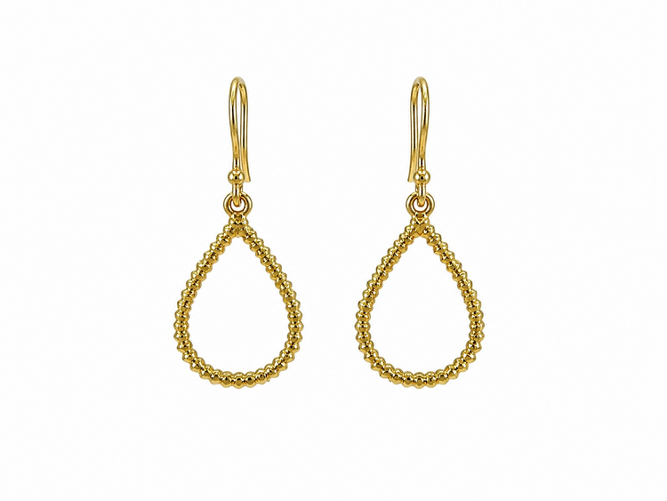 STEPHEN ESTELLE (Y)925 14K VERMEIL ROPE TEARDROP EARRINGS