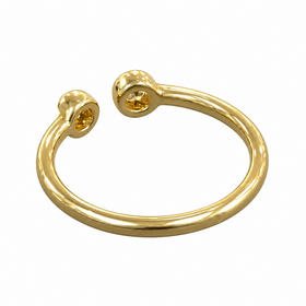 HJ NAMDAR (Y)14KY 0.20CT DIA, OPEN CENTER TWO NATURAL DIAMOND YELLOW GOLD BAND