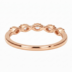 HJ NAMDAR (Y)14KR .35CT PETIT STACKABLE DIAMOND BAND