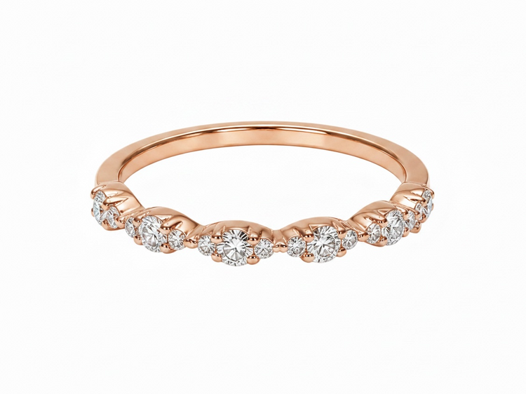 HJ NAMDAR (Y)14KR .35CT PETIT STACKABLE DIAMOND BAND