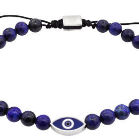 BLACKJACK (Y)LAP LAZ EVIL EYE BEADED STRING BRACELET