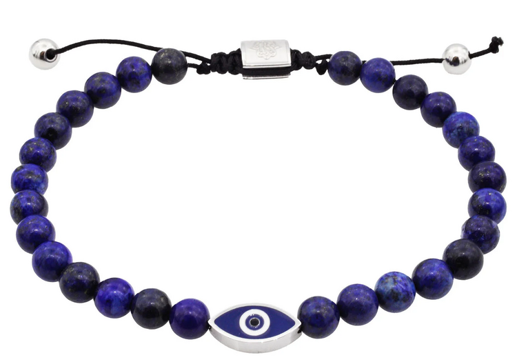 BLACKJACK (Y)LAP LAZ EVIL EYE BEADED STRING BRACELET