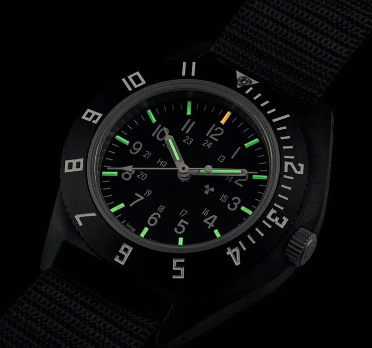 MARATHON (M)MARATHON 41MM NAV, TRITIUM, PILOT'S,  QUARTZ, TYPE II, The Marathon Pilot’s Navigator was developed in partnership with Kelly Air Force Base in 1986