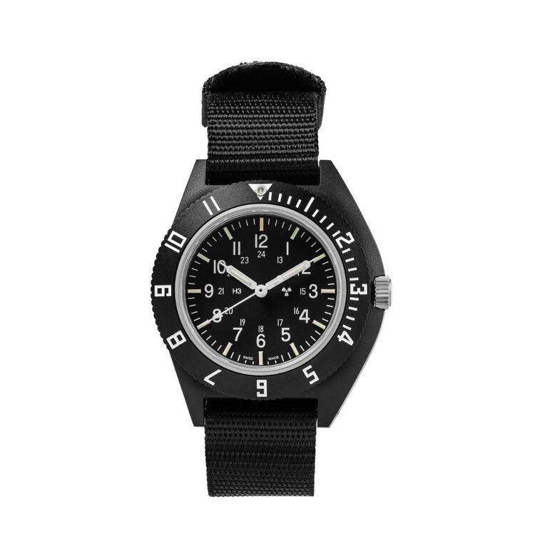MARATHON (M)MARATHON 41MM NAV, TRITIUM, PILOT'S,  QUARTZ, TYPE II, The Marathon Pilot’s Navigator was developed in partnership with Kelly Air Force Base in 1986