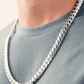 BLACKJACK (X) 925 CUBAN 121G 10MM, 121.00 GRAM MENS CUBAN CHAIN  22 INCHES, 10MM