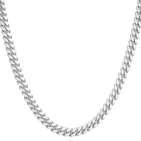 BLACKJACK (X) 925 6MM 58.6G 22’’ , SILVER CUBAN CHAIN, 2 INCHES, 6MM