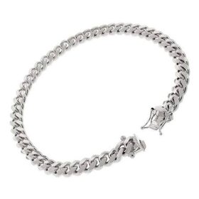(X) 925 8.5’’ 23.5G 6MM, SILVER CUBAN BRACELET, 6MM, 8.5 INCHES