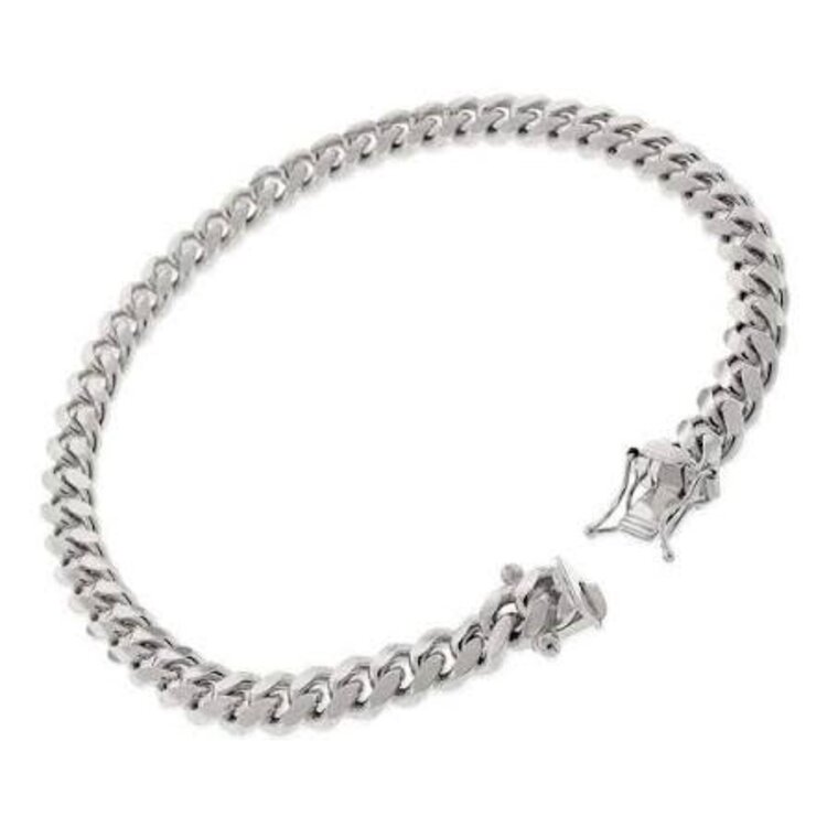 (X) 925 8.5’’ 23.5G 6MM, SILVER CUBAN BRACELET, 6MM, 8.5 INCHES