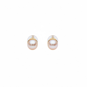 (R)14KY AKOYA 5-6MM WHITE PEARL STUDS