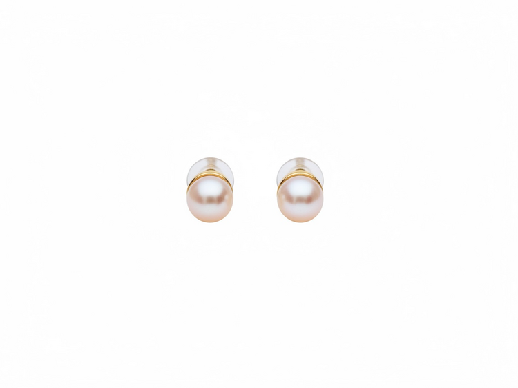 (R)14KY 5-6MM AKOYA WHITE PEARL STUDS
