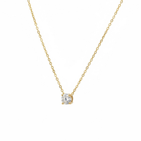 (R)14KY .42CT LG VS2 GIA CERT OLD MINE BRILLIANT CUT IN 14K GOLD DIAMOND CUT CHAIN