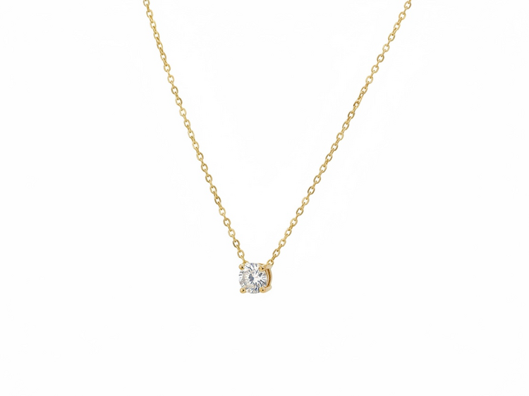 (R)14KY .42CT LG VS2 GIA CERT OLD MINE BRILLIANT CUT IN 14K GOLD DIAMOND CUT CHAIN