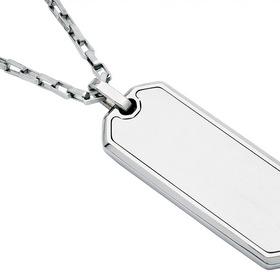 BLACKJACK (R)STEEL DOG TAG WITH 24” BOX CHAIN, ENGRAVABLE