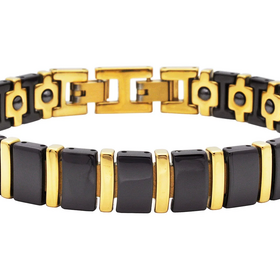 BLACKJACK (Y)BJ TUNG BLK & GOLD MEN’S BRACELET