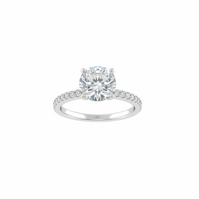 (R)14KW .22DIA 1.64 DIA WHITE GOLD 34 DIAMONDS PRONG SET WITH 1.64CT LAB GROWN ROUND CENTER DIAMOND (R)14KW .22DIA 1.64 DIA WHITE GOLD 34 DIAMONDS PRONG SET WITH 1.64CT LAB GROWN ROUND CENTER DIAMOND