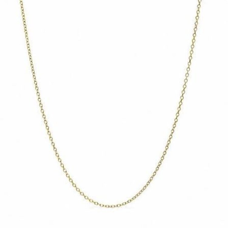 (X) 14K 1MM 18’’, YELLOW GOLD CABLE CHAIN, 18 INCHES, 1.6 GRAMS, LOBSTER CLASP