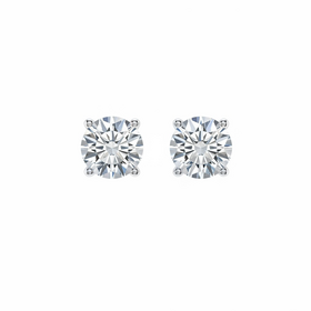 DIAMOND TRADERS INTERNATIONAL (Y)14K 2.0LG IGI VS1-2 E-F IGI CARD L2796 2 CARAT LAB GROWN DIAMOND STUDS IN 14K WHITE GOLD