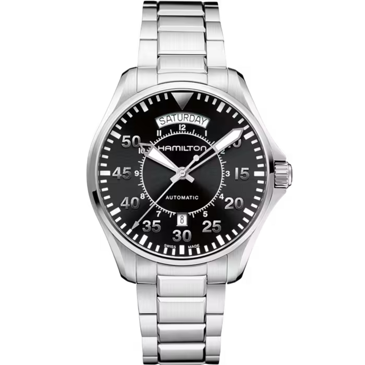 HAMILTON HAMILTON KHAKI AVIATION PILOT DAY DATE AUTO H64615135