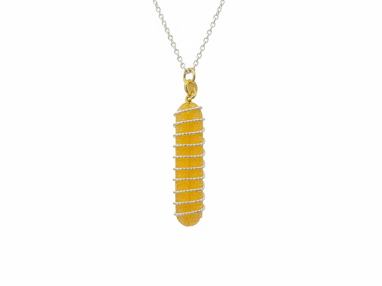 (Y)925 GP TT DROP FASHION SILVER AND GOLD PLATED PENDANT ON 16”+ ADJUSTABLE ROLO CHAIN