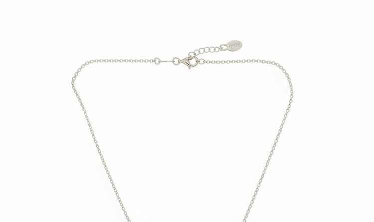 (Y)925 GP TT DROP FASHION SILVER AND GOLD PLATED PENDANT ON 16”+ ADJUSTABLE ROLO CHAIN