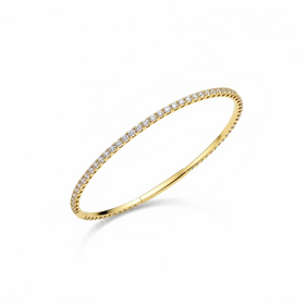 (Y)14K 2.05LG LAB GROWN 2.05CT DIAMOND BANGLE IN 14K YELLOW GOLD