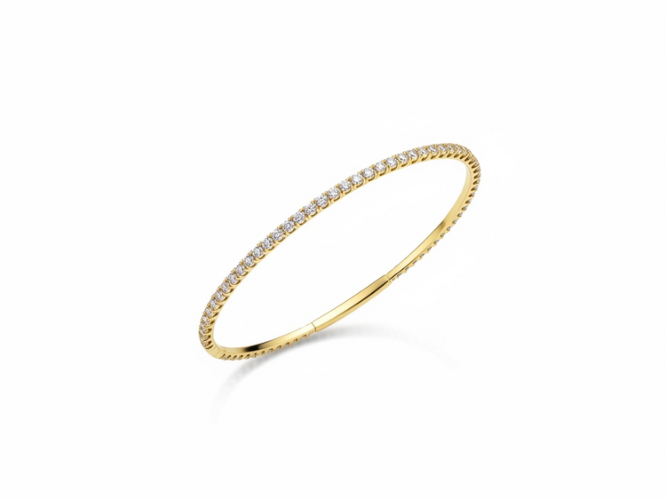 (Y)14K 2.05LG LAB GROWN 2.05CT DIAMOND BANGLE IN 14K YELLOW GOLD