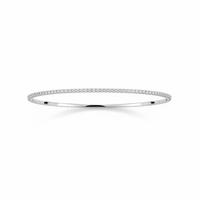 (Y)14K 1.02CT LAB GROWN DIAMOND BANGLE IN 14K WHITE GOLD