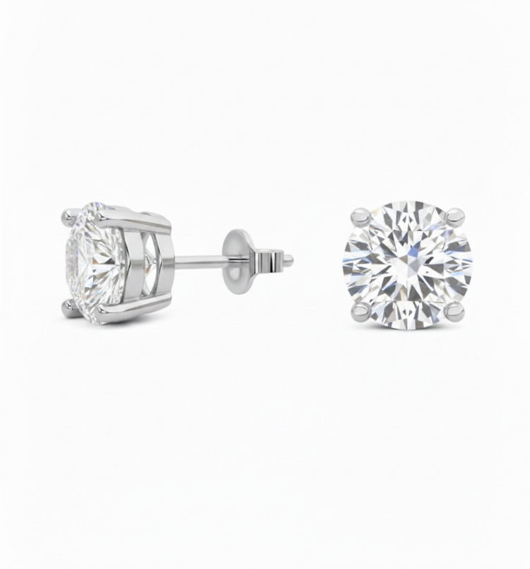 (Y)14K 4.07CT IGI LAB GROWN DIAMOND STUDS IN 14K YELLOW GOLD (2 IGI CERTS- LG7706/7786 DUO)