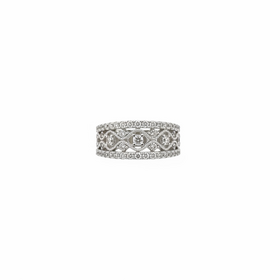 (Y)14K 1.15DI WHITE GOLD WITH NATURAL DIAMONDS AND AN ELEGANT DESIGN WITH MILGRAIN